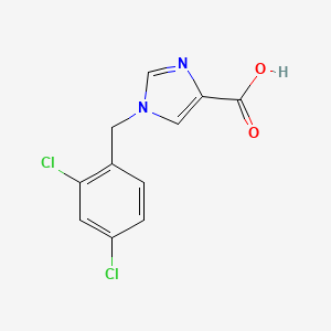 molecular formula C11H8Cl2N2O2 B1470212 1-(2,4-dichlorobenzyl)-1H-imidazole-4-carboxylic acid CAS No. 1368828-20-9