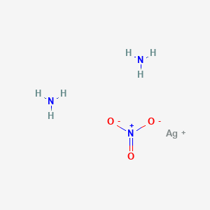 molecular formula AgH6N3O3 B14702123 Silver(1+), diammine-, nitrate CAS No. 23606-32-8