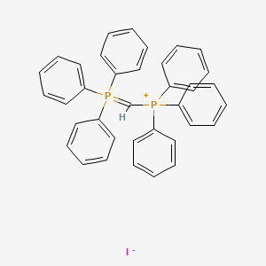 molecular formula C37H31IP2 B14702131 Phosphonium, (triphenylphosphoranyl)methylene(triphenyl-, iodide CAS No. 18596-46-8