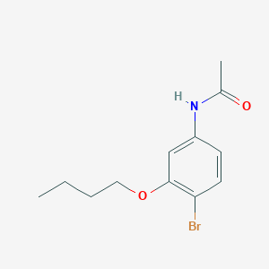 molecular formula C12H16BrNO2 B14702141 Acetamide, 2-(3-bromo-4-butoxyphenyl)- CAS No. 23142-45-2