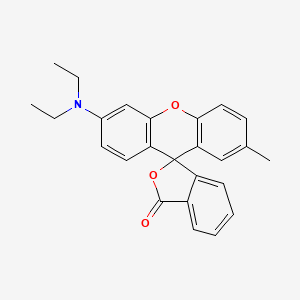 molecular formula C25H23NO3 B14702169 Spiro(isobenzofuran-1(3H),9'-(9H)xanthen)-3-one, 3'-(diethylamino)-7'-methyl- CAS No. 25289-00-3