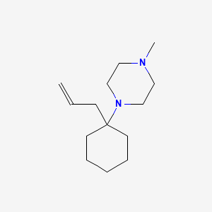 molecular formula C14H26N2 B14702192 Piperazine, 1-(1-allylcyclohexyl)-4-methyl-, hydrochloride CAS No. 21602-46-0