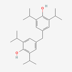 molecular formula C25H36O2 B14702199 4,4'-Methylenebis[2,6-di(propan-2-yl)phenol] CAS No. 24742-46-9