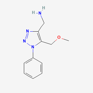(5-(methoxymethyl)-1-phenyl-1H-1,2,3-triazol-4-yl)methanamine