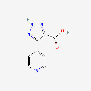 molecular formula C8H6N4O2 B1470221 4-(pyridin-4-yl)-1H-1,2,3-triazole-5-carboxylic acid CAS No. 1503153-88-5