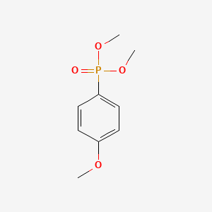 molecular formula C9H13O4P B14702210 Phosphonic acid, (4-methoxyphenyl)-, dimethyl ester CAS No. 15286-19-8