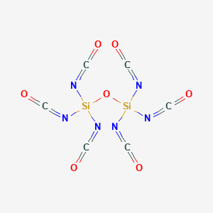 molecular formula C6N6O7Si2 B14702227 Disiloxane, hexaisocyanato- CAS No. 18134-84-4