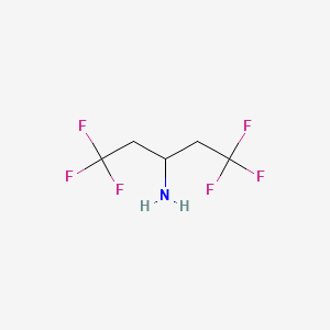 molecular formula C5H7F6N B1470223 1,1,1,5,5,5-Hexafluoropentan-3-amine CAS No. 1480777-40-9