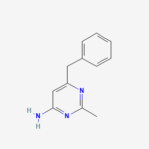 molecular formula C12H13N3 B1470224 6-Benzyl-2-methylpyrimidin-4-amine CAS No. 1781929-10-9