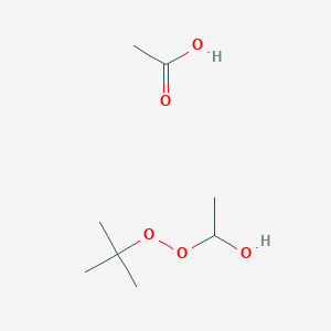 molecular formula C8H18O5 B14702279 Acetic acid;1-tert-butylperoxyethanol CAS No. 24257-46-3