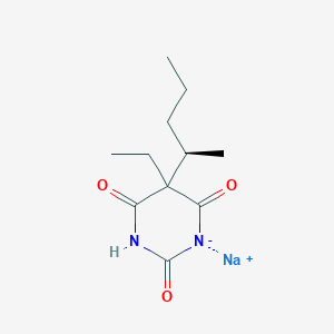 molecular formula C11H17N2NaO3 B14702291 R(+)-Pentobarbital CAS No. 21642-83-1