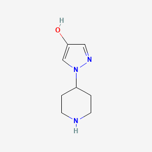 molecular formula C8H13N3O B1470232 1-Piperidin-4-yl-1H-pyrazol-4-ol CAS No. 1368386-91-7