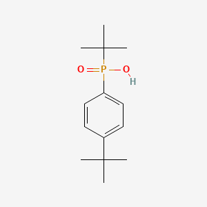 molecular formula C14H23O2P B14702331 Phosphinic acid, tert-butyl(p-tert-butylphenyl)- CAS No. 25097-42-1
