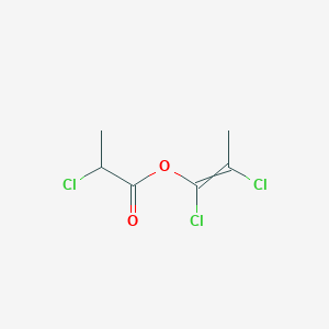 molecular formula C6H7Cl3O2 B14702350 1,2-Dichloroprop-1-en-1-yl 2-chloropropanoate CAS No. 20757-07-7