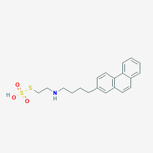 molecular formula C20H23NO3S2 B14702363 S-2-((4-(2-Phenanthryl)butyl)amino)ethyl thiosulfate CAS No. 21224-65-7