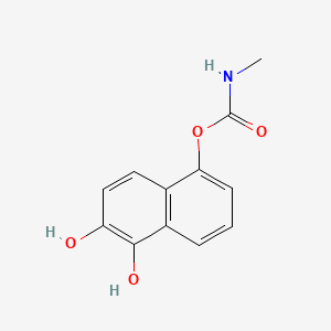 molecular formula C12H11NO4 B14702378 1,2,5-Naphthalenetriol, 5-methylcarbamate CAS No. 26628-38-6