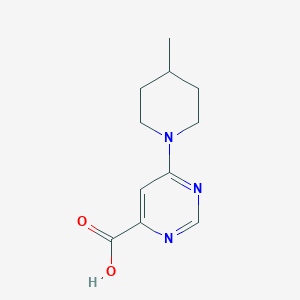 molecular formula C11H15N3O2 B1470238 6-(4-Methylpiperidin-1-yl)pyrimidine-4-carboxylic acid CAS No. 1368709-42-5