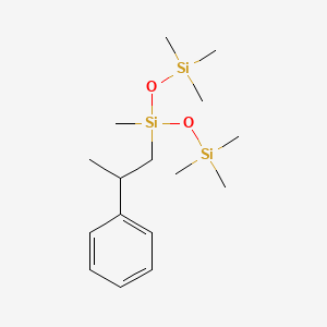 molecular formula C16H32O2Si3 B14702392 1,1,1,3,5,5,5-Heptamethyl-3-(2-phenylpropyl)trisiloxane CAS No. 27441-37-8