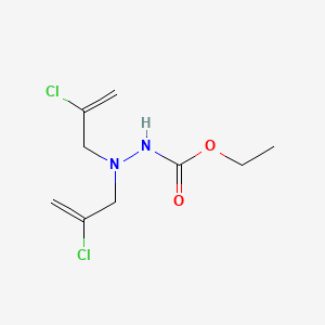 molecular formula C9H14Cl2N2O2 B14702393 Ethyl 2,2-bis(2-chloroprop-2-en-1-yl)hydrazinecarboxylate CAS No. 24423-58-3