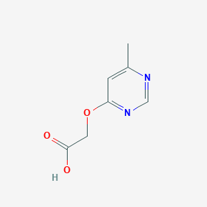 molecular formula C7H8N2O3 B1470242 2-((6-Methylpyrimidin-4-yl)oxy)acetic acid CAS No. 1239844-33-7