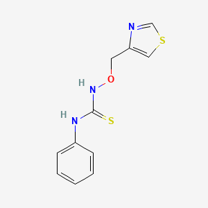 molecular formula C11H11N3OS2 B14702424 Urea, 1-phenyl-3-(4-thiazolylmethoxy)-2-thio- CAS No. 24885-87-8