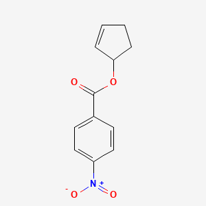 molecular formula C12H11NO4 B14702474 Cyclopent-2-en-1-yl 4-nitrobenzoate CAS No. 21985-86-4