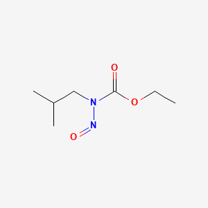 molecular formula C7H14N2O3 B14702507 Carbamic acid, N-isobutyl-N-nitroso-, ethyl ester CAS No. 24423-85-6