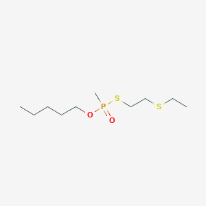 molecular formula C10H23O2PS2 B14702585 S-[2-(Ethylsulfanyl)ethyl] O-pentyl methylphosphonothioate CAS No. 21085-45-0