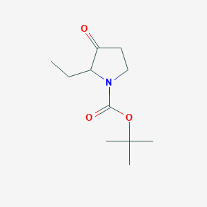 molecular formula C11H19NO3 B1470263 tert-Butyl 2-ethyl-3-oxopyrrolidine-1-carboxylate CAS No. 1484433-11-5