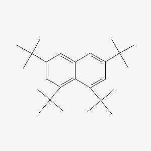 molecular formula C26H40 B14702686 1,3,6,8-Tetra-tert-butylnaphthalene CAS No. 22495-86-9