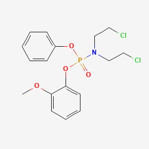 molecular formula C17H20Cl2NO4P B14702704 N,N-Bis(2-chloroethyl)phosphoramidic acid o-methoxyphenyl phenyl ester CAS No. 25076-51-1