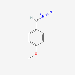 molecular formula C8H8N2O B14702724 Benzene, 1-(diazomethyl)-4-methoxy- CAS No. 23304-25-8