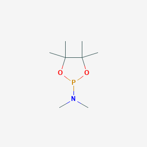 molecular formula C8H18NO2P B14702772 N,N,4,4,5,5-Hexamethyl-1,3,2-dioxaphospholan-2-amine CAS No. 14274-42-1