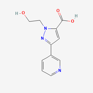 1-(2-hydroxyethyl)-3-(pyridin-3-yl)-1H-pyrazole-5-carboxylic acid