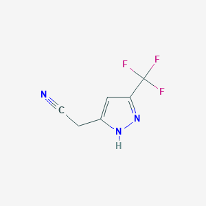 2-(3-(trifluoromethyl)-1H-pyrazol-5-yl)acetonitrile