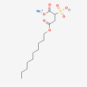 molecular formula C14H25NaO7S B14702863 Butanedioic acid, sulfo-, 4-decyl ester, monosodium salt CAS No. 24614-40-2