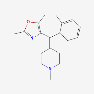 molecular formula C19H22N2O B14702878 4H-Benzo(5,6)cyclohept(1,2-d)oxazole, 9,10-dihydro-2-methyl-4-(1-methyl-4-piperidylidene)- CAS No. 23699-84-5