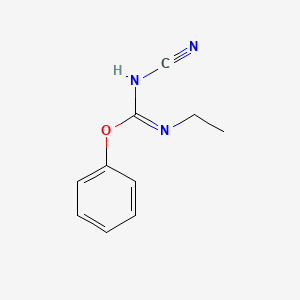 molecular formula C10H11N3O B14702884 Phenyl N-cyano-N'-ethylcarbamimidate CAS No. 20494-36-4