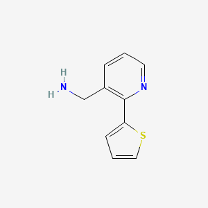 molecular formula C10H10N2S B1470289 (2-(Thiophen-2-yl)pyridin-3-yl)methanamine CAS No. 1255636-71-5