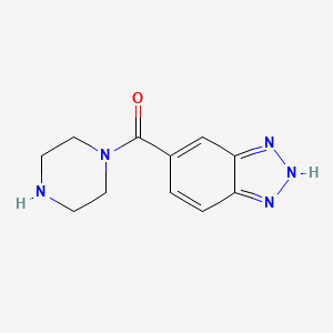 molecular formula C11H13N5O B1470291 (1H-benzo[d][1,2,3]triazol-5-yl)(piperazin-1-yl)methanone CAS No. 331285-11-1