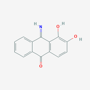 molecular formula C14H9NO3 B14702919 9-Amino-10-hydroxyanthracene-1,2-dione CAS No. 22516-80-9