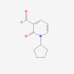 molecular formula C11H13NO2 B1470292 1-Cyclopentyl-2-oxo-1,2-dihydropyridine-3-carbaldehyde CAS No. 1083396-54-6
