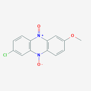 molecular formula C13H9ClN2O3 B14702932 2-Chloro-7-methoxyphenazine 5,10-dioxide CAS No. 23677-04-5