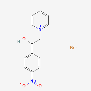 molecular formula C13H13BrN2O3 B14702933 1-[2-Hydroxy-2-(4-nitrophenyl)ethyl]pyridin-1-ium bromide CAS No. 25239-42-3