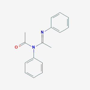 molecular formula C16H16N2O B14702948 N-Phenyl-N-[(1E)-N-phenylethanimidoyl]acetamide CAS No. 14477-64-6