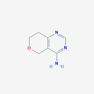 molecular formula C7H9N3O B1470295 5H,7H,8H-pyrano[4,3-d]pyrimidin-4-amine CAS No. 1485095-23-5
