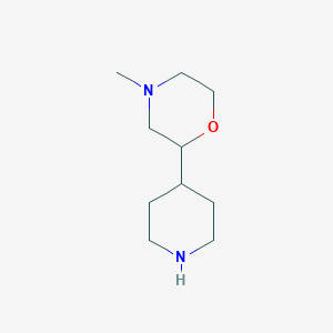 molecular formula C10H20N2O B1470305 4-Methyl-2-(piperidin-4-yl)morpholine CAS No. 1368170-71-1