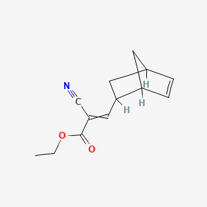 molecular formula C13H15NO2 B14703067 Ethyl 3-(bicyclo(2.2.1)hept-5-en-2-yl)-2-cyanoacrylate CAS No. 22629-06-7