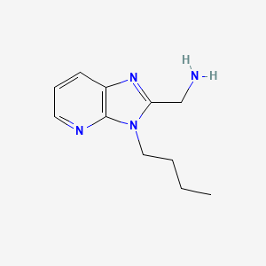 molecular formula C11H16N4 B1470307 (3-butyl-3H-imidazo[4,5-b]pyridin-2-yl)methanamine CAS No. 1368616-05-0