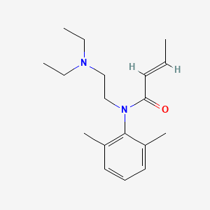 molecular formula C18H28N2O B14703073 N-(2-(Diethylamino)ethyl)-2',6'-dimethylcrotonanilide CAS No. 20682-53-5